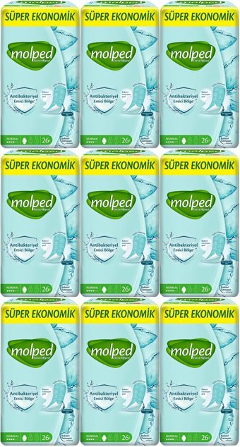 Molped Extra Hijyen 26'lı Hijyenik Ped 9 Adet