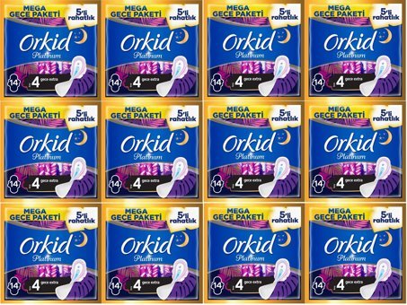 Orkid Platinum İnce 14'lü Hijyenik Ped 12 Adet