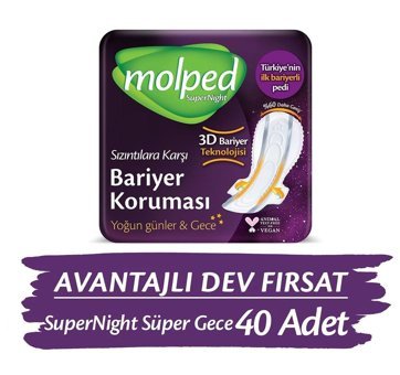 Molped Süper Night 20'li Hijyenik Ped 2 Adet