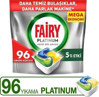Fairy Platinum Plus Limon Tablet Bulaşık Deterjanı 96 Adet