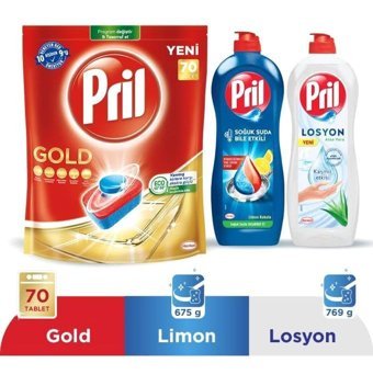 Pril Gold Limon Tablet Bulaşık Deterjanı 70 Adet