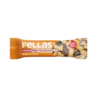Fellas Yüksek Protein Bar Hindistan Cevizli-Yer Fıstıklı Çikolata 45 gr 24 Adet