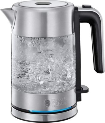 Russell Hobbs 24191-70 Cam 1 lt 2200 W Işıklı Gümüş Kettle