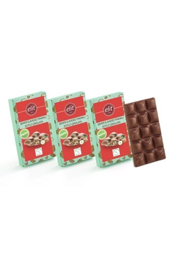 Elit Prebiyotik Fındıklı Çikolata 60 gr 3 Adet