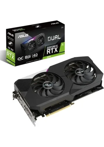 Asus Dual RTX 3070 V2 OC 8 GB GDDR6 PCI-Express 4.0 DirectX 12 UlTİmate 1 Fanlı 256 bit Nvidia Ekran Kartı
