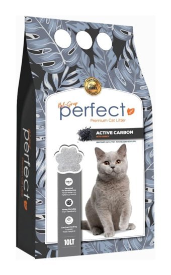 Perfect İnce Taneli Aktif Karbonlu Bentonit Kedi Kumu 10 lt