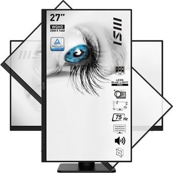 MSI Pro MP273QP 75 Hz 1 ms 27 inç WQHD Flat IPS Hoparlörlü HDMI Freesync 2560x1440 px LED Monitör