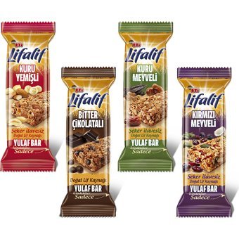 Eti Lifalif Bar Bitter-Yulaflı Çikolata 35 gr 12 Adet