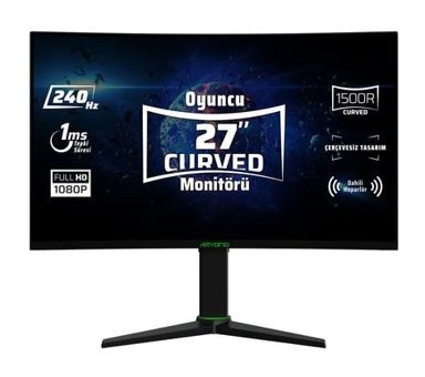 Monster Aryond A27 V1.2 240 Hz 1 ms 27 inç FHD Curved VA Hoparlörlü HDMI Freesync G-Sync 1920x1080 px LED Monitör