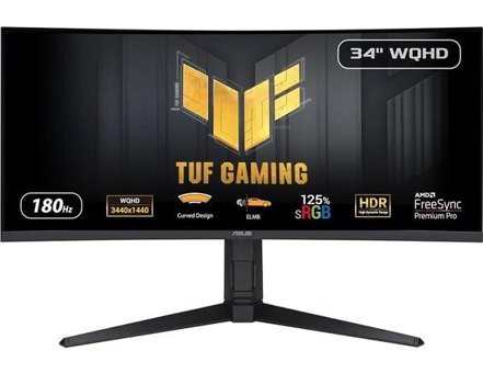 Asus TUF Gaming VG34VQL3A 180 Hz 1 ms 34 inç UWQHD Curved Dokunmatik VA HDMI Freesync 3440x1440 px LED Monitör