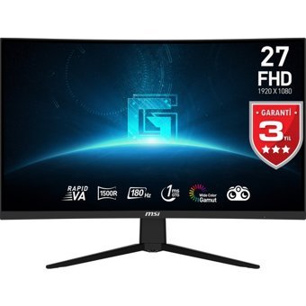 MSI G27C3F 180 Hz 1 ms 27 inç FHD Curved VA HDMI Freesync 1920x1080 px LED Monitör