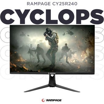 Rampage Cyclops CY25R240 240 Hz 1 ms 25 inç FHD Flat VA HDMI 1920x1080 px LED Monitör
