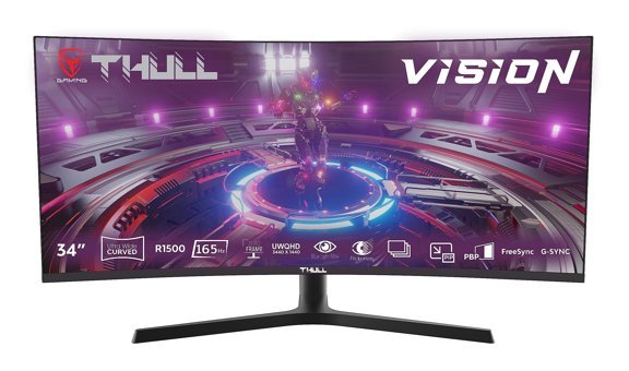 THULL Vision TG-UWQHD34C 165 Hz 1 ms 34 inç WQHD Curved VA HDMI Freesync G-Sync 2560x1440 px LED Monitör