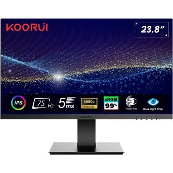 Koorui 24N1 75 Hz 5 ms 23.8 inç FHD Flat IPS VGA HDMI 1920x1080 px LED Monitör