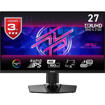 MSI MPG 274URF QD 160 Hz 0.5 ms 27 inç 4K UHD Flat IPS Hoparlörlü HDMI Freesync 3840x2160 px LED Monitör