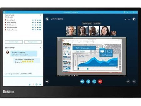 Lenovo ThinkVision M14 61DDUAT6TK 60 Hz 6 ms 14 inç FHD Flat IPS VGA 1920x1080 px LED Monitör
