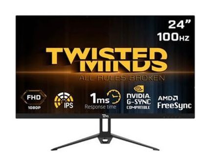 Twisted Minds TM24FHD100IPS 100 Hz 1 ms 24 inç FHD Flat IPS HDMI Freesync G-Sync 1920x1080 px LED Monitör