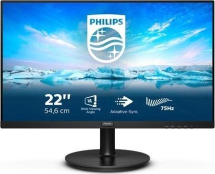 Philips 222V8LA 75 Hz 4 ms 22 inç FHD Flat VA Hoparlörlü VGA HDMI Freesync 1920x1080 px LCD Monitör