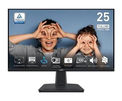 MSI Pro MP251P 100 Hz 1 ms 24.5 inç FHD Flat IPS Hoparlörlü VGA HDMI 1920x1080 px LED Monitör
