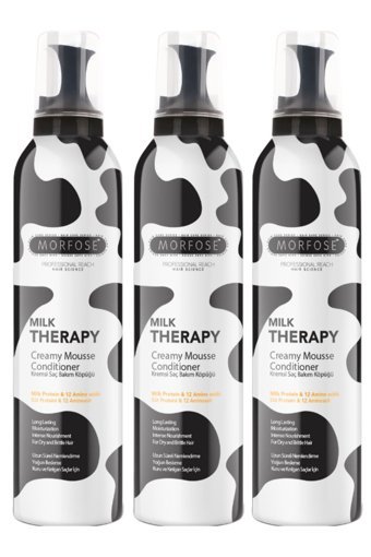 Morfose Milk Therapy İnce Telli Saçlar İçin Şekillendirici Saç Köpüğü 3x350 ml