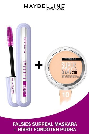 Maybelline New York Surreal Hacim Veren Lifting Etkili Suya Dayanıklı Siyah Maskara