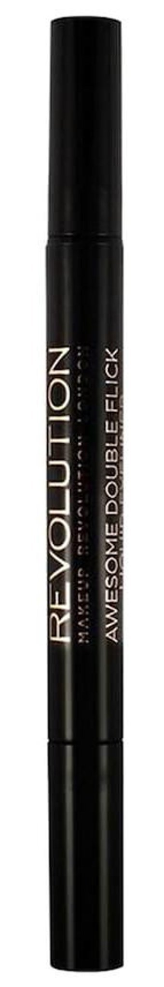 Revolution Double Flick Çift Taraflı Mat Siyah Kalıcı İnce Uçlu Likit Eyeliner