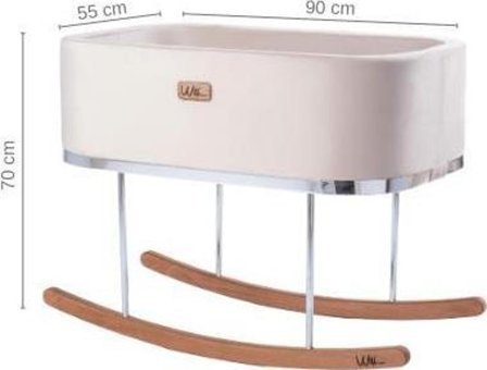 Will Beside Metal 20 kg Kapasiteli Dikdörtgen Yataklı Sallanan Anne Yanı Beşik Pembe