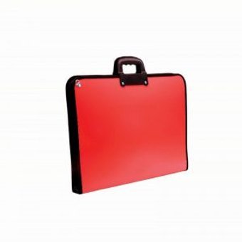 Südor Fermuarlı Turuncu Plastik Resim Çantası 35x50 cm
