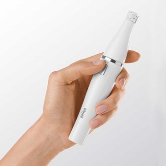 Braun FaceSpa 810 Yüz Kaş Bıyık İçin 2 Başlıklı Kablosuz Epilatör Beyaz