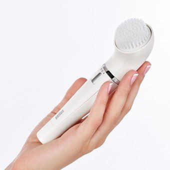 Braun FaceSpa 810 Yüz Kaş Bıyık İçin 2 Başlıklı Kablosuz Epilatör Beyaz