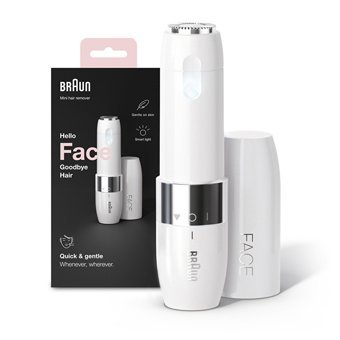 Braun FS1000 Yüz Kaş Bıyık Sakal İçin Tek Başlıklı Kablosuz Epilatör Beyaz
