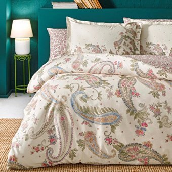 Linens Mollis Dört Mevsim 200 x 220 cm Çarşaflı Desenli Çift Kişilik Nevresim Takımı Çok Renkli