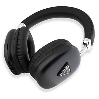 Guess Triangle Desenli 5.3 Gürültü Önleyicili Kablosuz Kulak Üstü Bluetooth Kulaklık Siyah