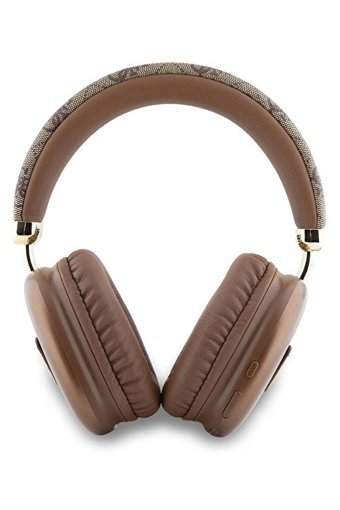 Guess Triangle Desenli 5.3 Gürültü Önleyicili Kablosuz Kulak Üstü Bluetooth Kulaklık Kahverengi