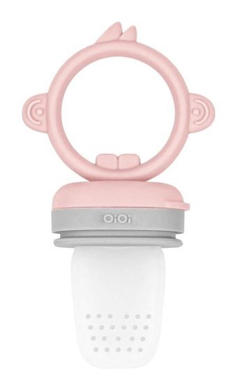Oioi Meyve ve Sebze 6+ Ay Delikli Silikon Emzik Pembe