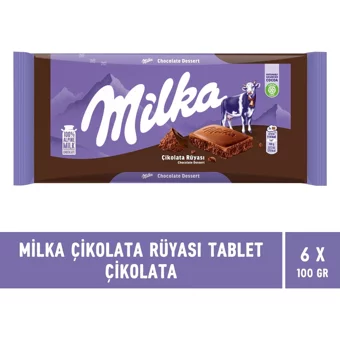 Milka Sütlü Çikolata 100 gr 6 Adet
