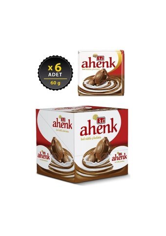 Eti Ahenk Sütlü Çikolata 60 gr 6 Adet