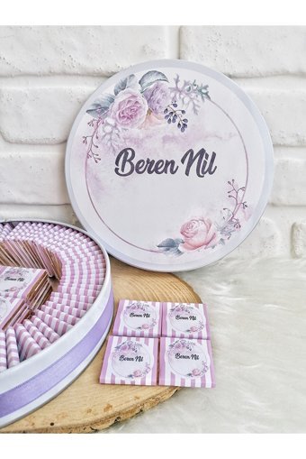 Bunnyball Lila Çiçekli Sade Çikolata
