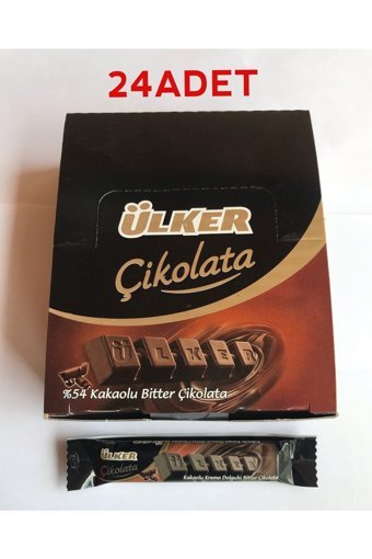 Ülker Bitter Çikolata 6.6 gr 24 Adet