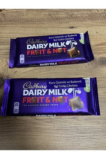 Cadbury Dairy Bademli-Üzümlü Çikolata 110 gr 2 Adet