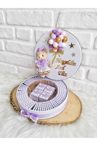 Bunnyball Mor Ayıcıklı Sade Çikolata