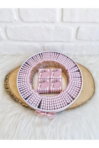 Bunnyball Pembe Çiçek Konsept Sade Çikolata