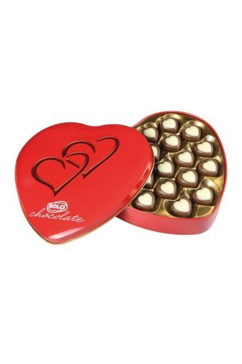 Bolçi Teneke Kalp Kutu Sütlü Çikolata 240 gr