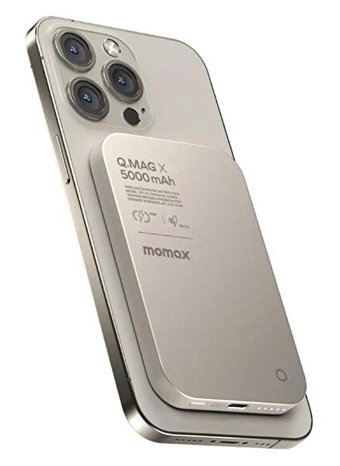 Momax Titanium 5000 mAh Kablosuz Powerbank Lila