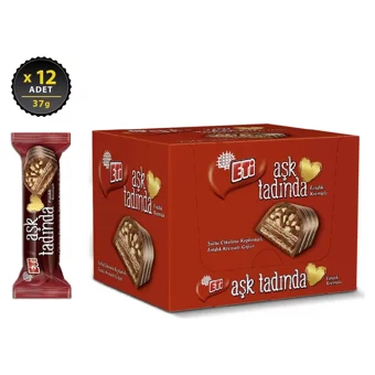 Eti Aşk Tadında Fındık Kremalı Çikolata 37 gr 12 Adet