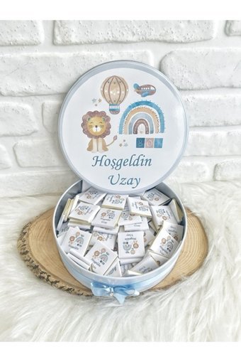 Bunnyball Mavi-Erkek Bebek Konseptli Sütlü Çikolata