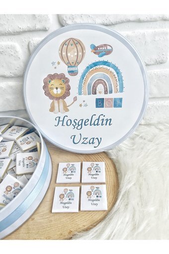 Bunnyball Mavi-Erkek Bebek Konseptli Sütlü Çikolata