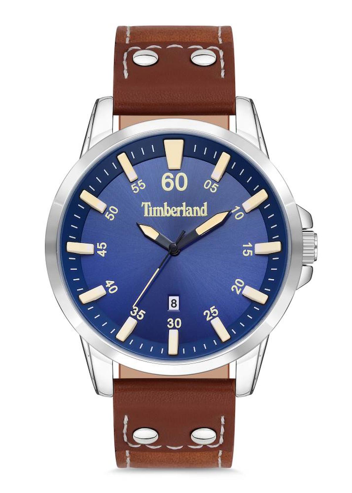 Timberland TBL15898JYS03B Takvimli 44 mm Kahverengi Deri Kordon Analog Erkek Kol Saati