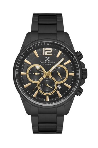 Daniel Klein DKE.1.10544.4 Takvimli 44 mm Siyah Metal Kordon Analog Kol Saati