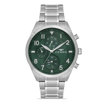 Ferro FM-31919A-A6 Takvimli 44 mm Çelik Kordon Analog Erkek Kol Saati